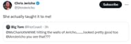 Chris Jericho clapped back at a fan.